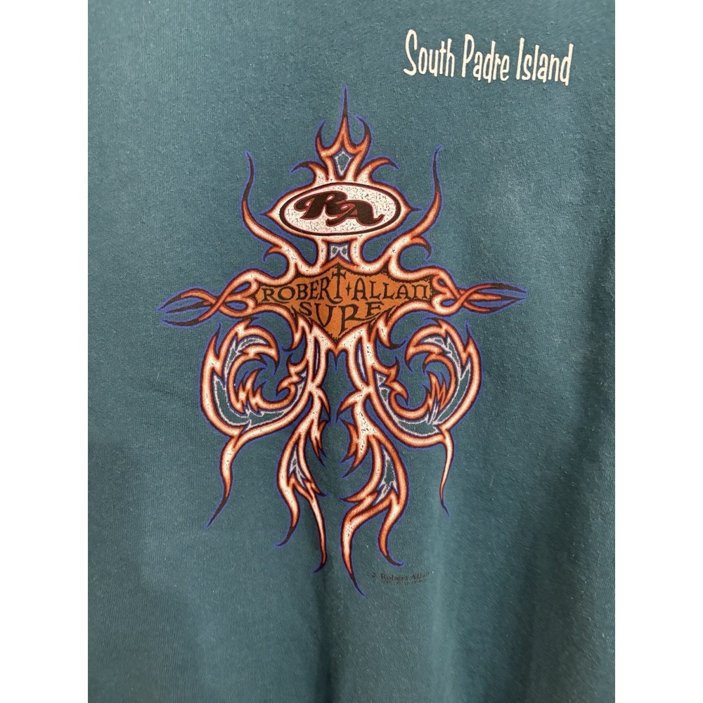 Vintage 90s Robert Allan Surf‎ Sportswear Graphic Crewneck Sweatshirt Size XL - Picture 3 of 6